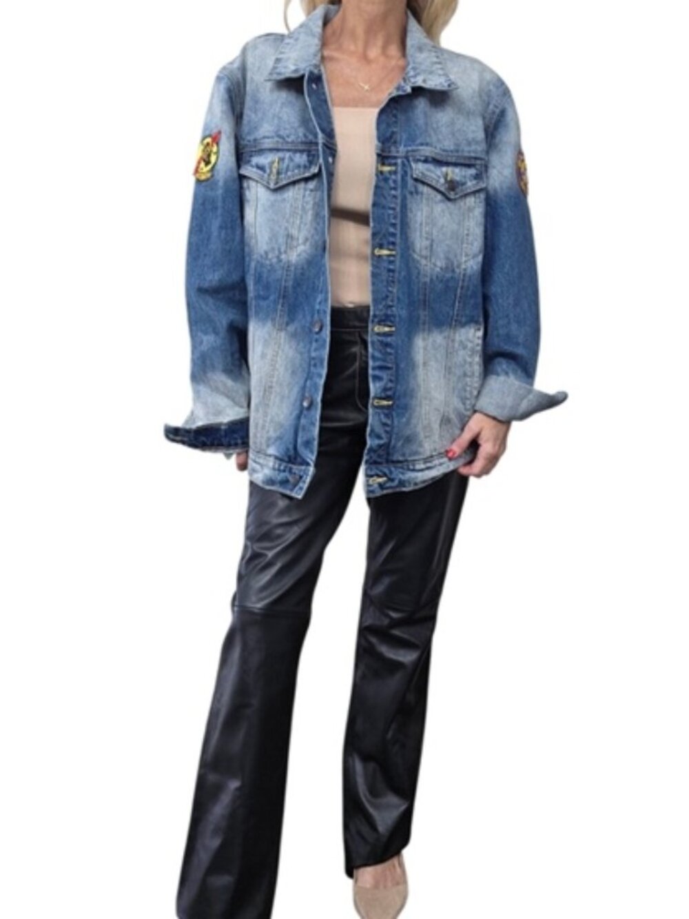 Wolfgang's Dragonfly Jimi Hendrix Concert Art Denim Jacket XL - Picture 5 of 15